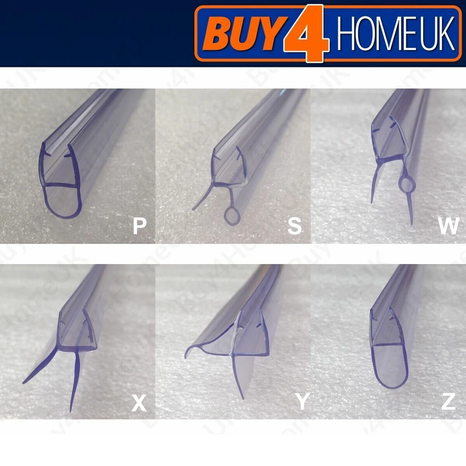 Bath Shower Screen Rubber Plastic Seals Flexible Curved Glass Door Enclosures