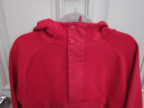 Sudadera con capucha vintage Lacoste Wine para hombre grande bolsillo frontal - Imagen 11 de 22