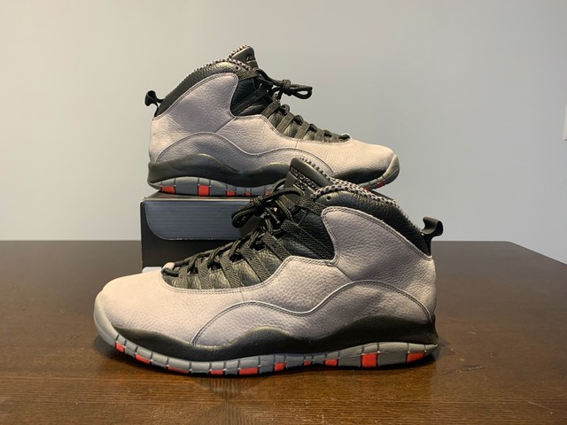 grey and black jordan 10