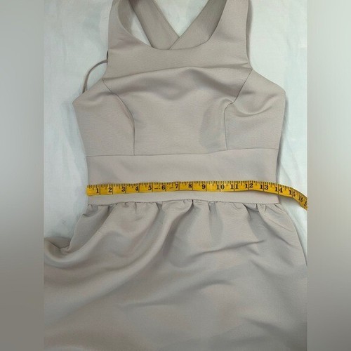 $300 Amsale Cream Sheath Bridesmaid Prom Evening Dress Fiona Sleeveless 4 S - 第 11/15 張圖片