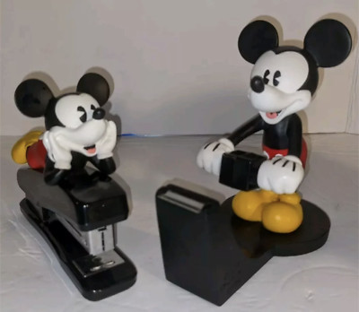 Vintage (Pie Eyed) Mickey Mouse Tape Dispenser & Stapler Disney China ...