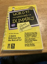 Word 97 for Windows for Dummies: Quick Reference Spiral Paperback Book