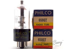 2 Philco 6S8GT/6S8 Triple Diode Triode AM/FM Receiver Audio Vacuum Tube Valve- B