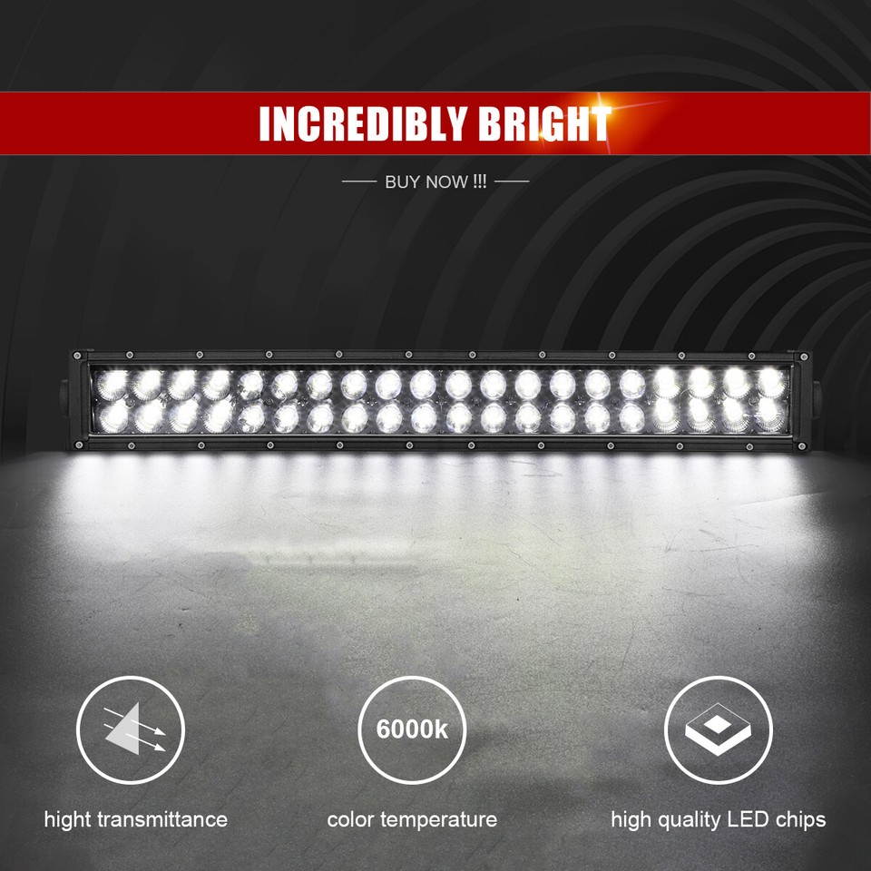 For Jeep Wrangler JK 2007-2018 Front Upper Roof 52" LED Light Bar Combo + 4 Pods Kit
