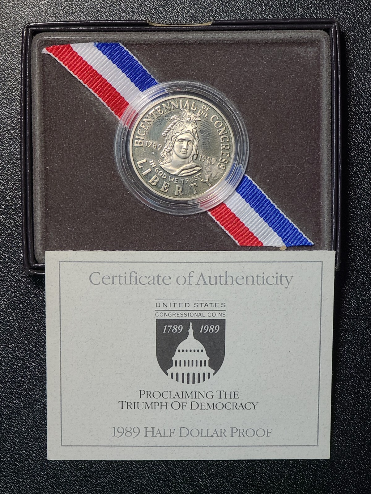 1989 US Mint Congress Proof Commemorative Half Dollar