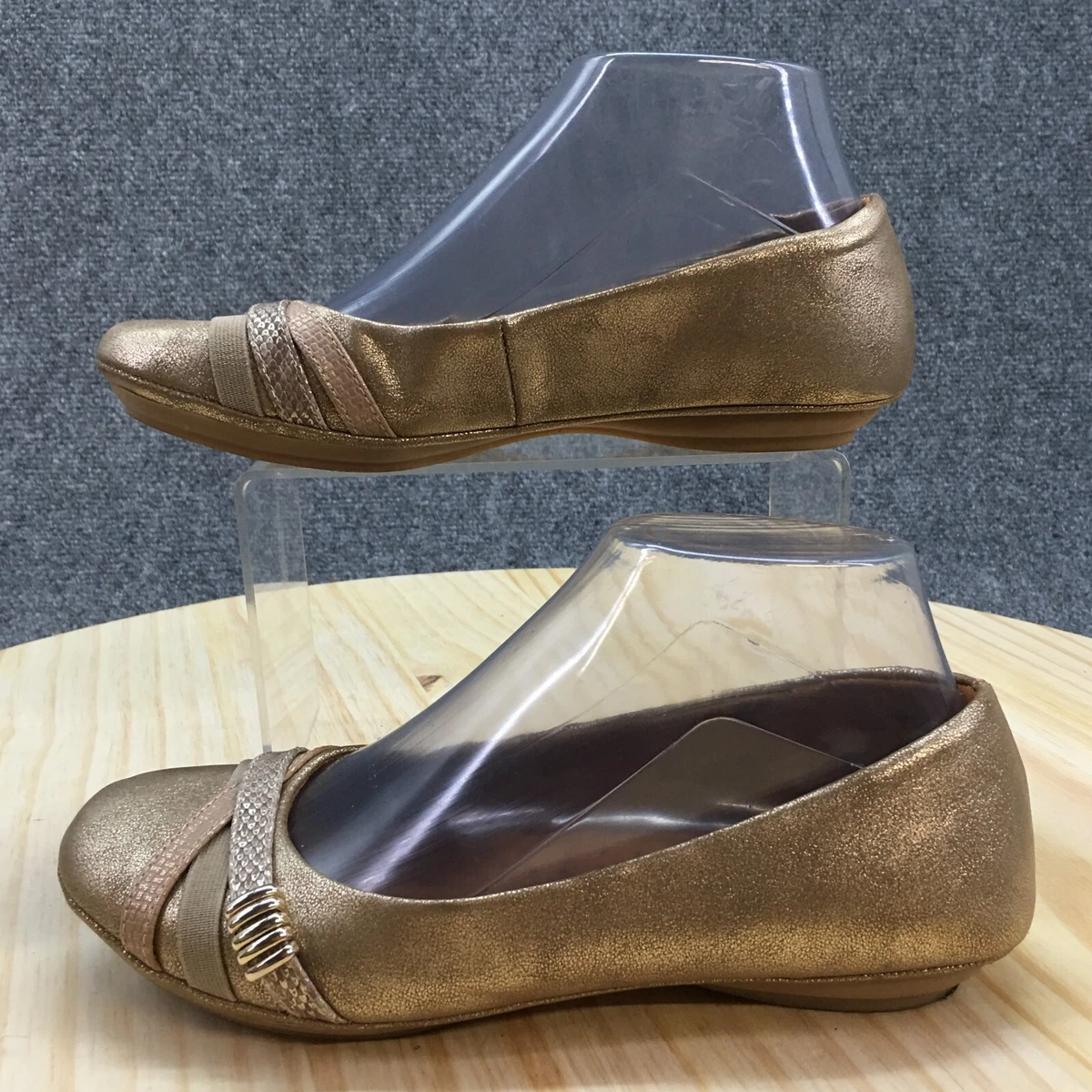 Eurosoft By Sofft Shoes Womens 6 M Shaina Ballet Flats Brown Faux
