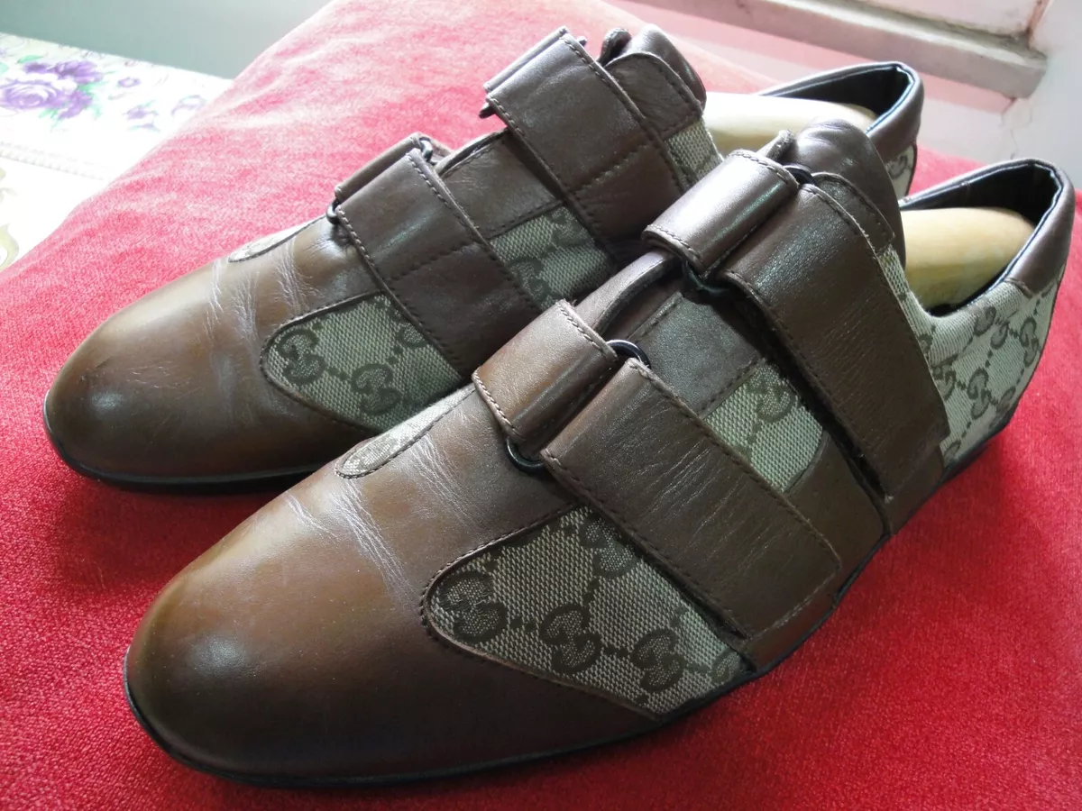 Sympatisere butiksindehaveren ler Gucci Shoes Men Brown GG Monogram Beige Canvas Sneakers Trainers Leather US  8 | eBay