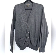 F/X Fusion Men's Cardigan Cotton Blend Knit Button Front 2 Pocket Sz M