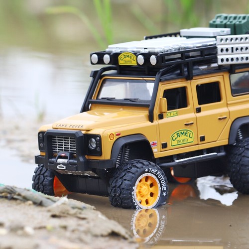 1/28 Land Rover Defender Off-Road Diecast Model Car Toy Collection Kids Gift - Afbeelding 1 van 15