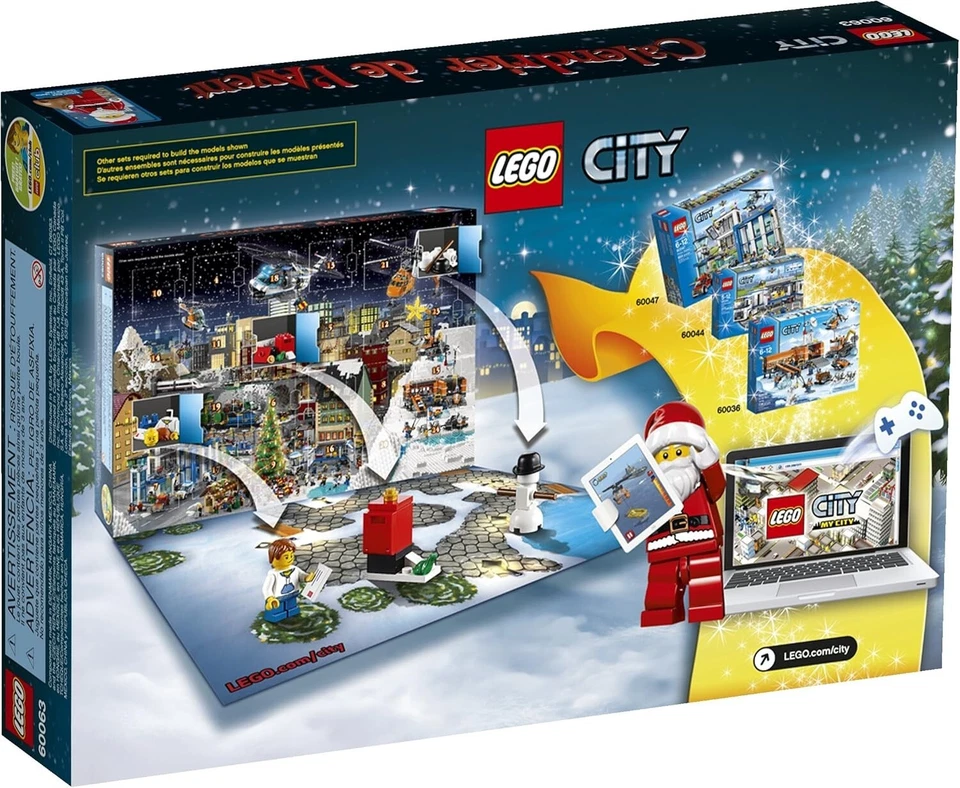 Lego City Town 60063 ADVENT CALENDAR 2014 New Sealed - Image 2 of 4