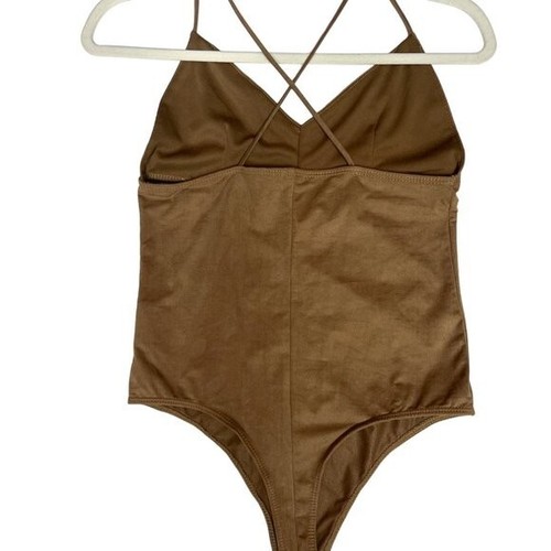 GUESS NATOSHA FAUX-SUEDE BODYSUIT SIZE XS - Picture 3 of 6