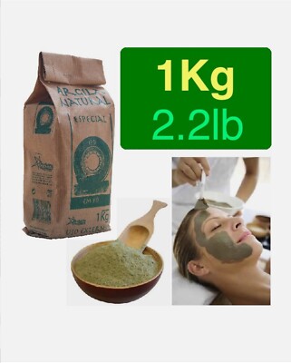 Illite Organic French Green Clay Powder Face Mask ACNE 1Kg 2.2lb Free Shipping