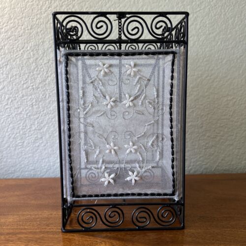 Portacandele Tealight floreale vetro perline metallo splendidamente dettagliato vintage - Foto 16 di 16