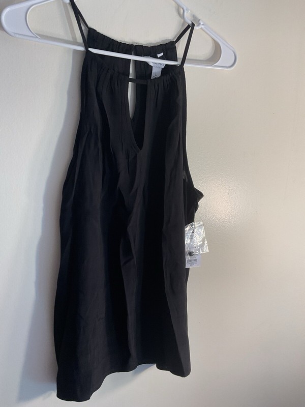 Pretty Black Sleeveless Summer Dressy Top Size Large NWT Nine West