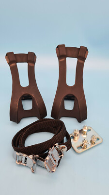 VP-792 VP Components Pedalhaken Kunststoff mit Nylonriemen Gr.L schwarz NEU