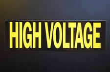 Calcomanía Vinilo Alto Voltaje 13" X 4" Adhesivo (PS71)