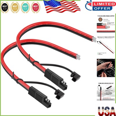10AWG SAE Quick Disconnect Cables with Waterproof Caps for RV & Marine Devices