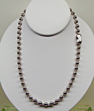 6mm NPS BALL CHAIN Necklaces Med Size 6.3mm bead 13 Various Lengths w/ Clasp