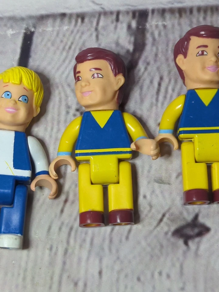 lote de 4 figuras vintage 1987 ladrillos tándem papá y niño B3 Foto 4 de 4