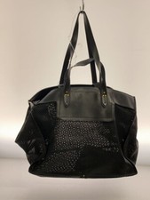 JEROME DREYFUSS Black Leather Tote Bag Women's Large Shoulder Handbag