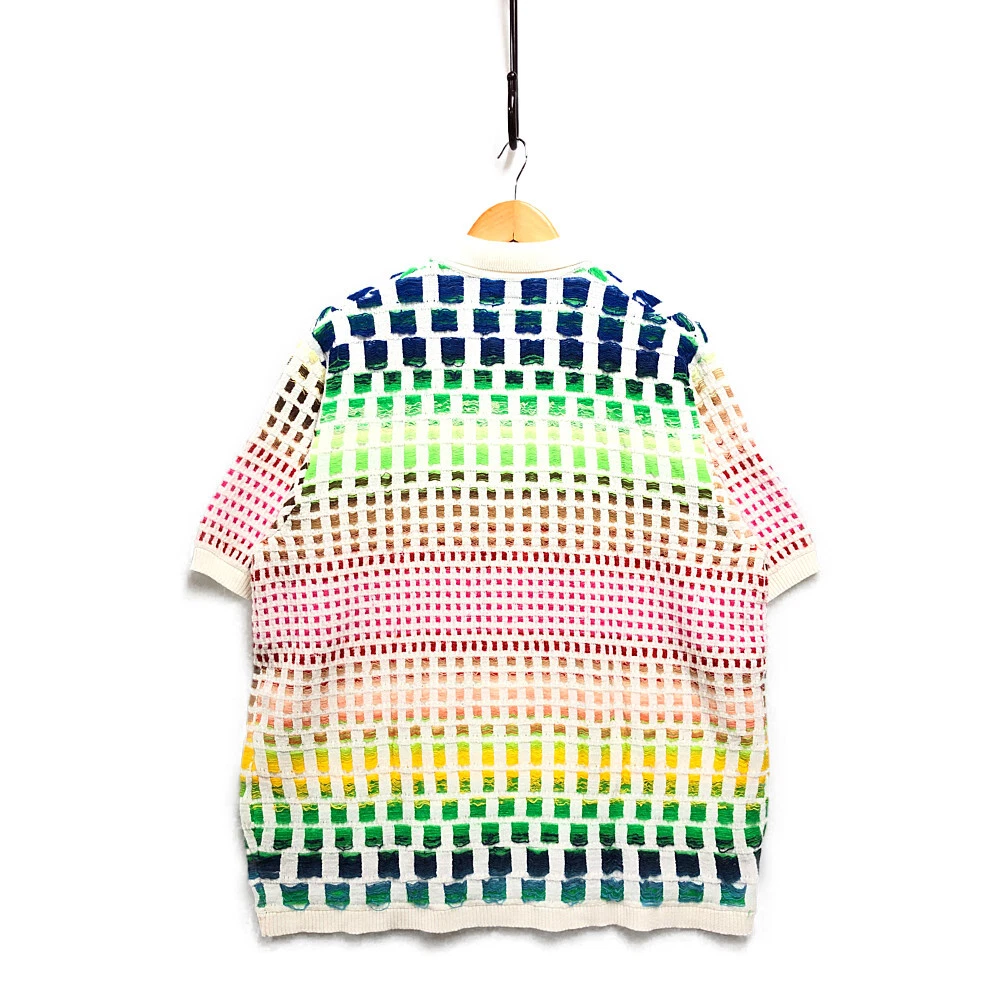 すずらん Supreme Gradient Grid Zip Up Polo | www.enricocamanni.it