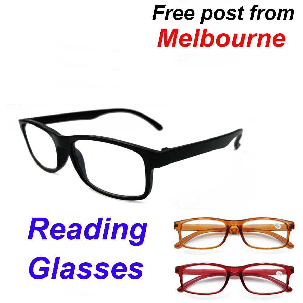 Square Frame Unisex Reading Glasses for Men and Women-image