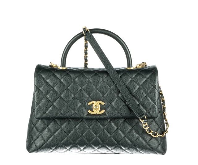 chanel bags for sale ebay CHANEL Black Coco Handle Flapbag Caviar Quilted Bag for sale online | eBay