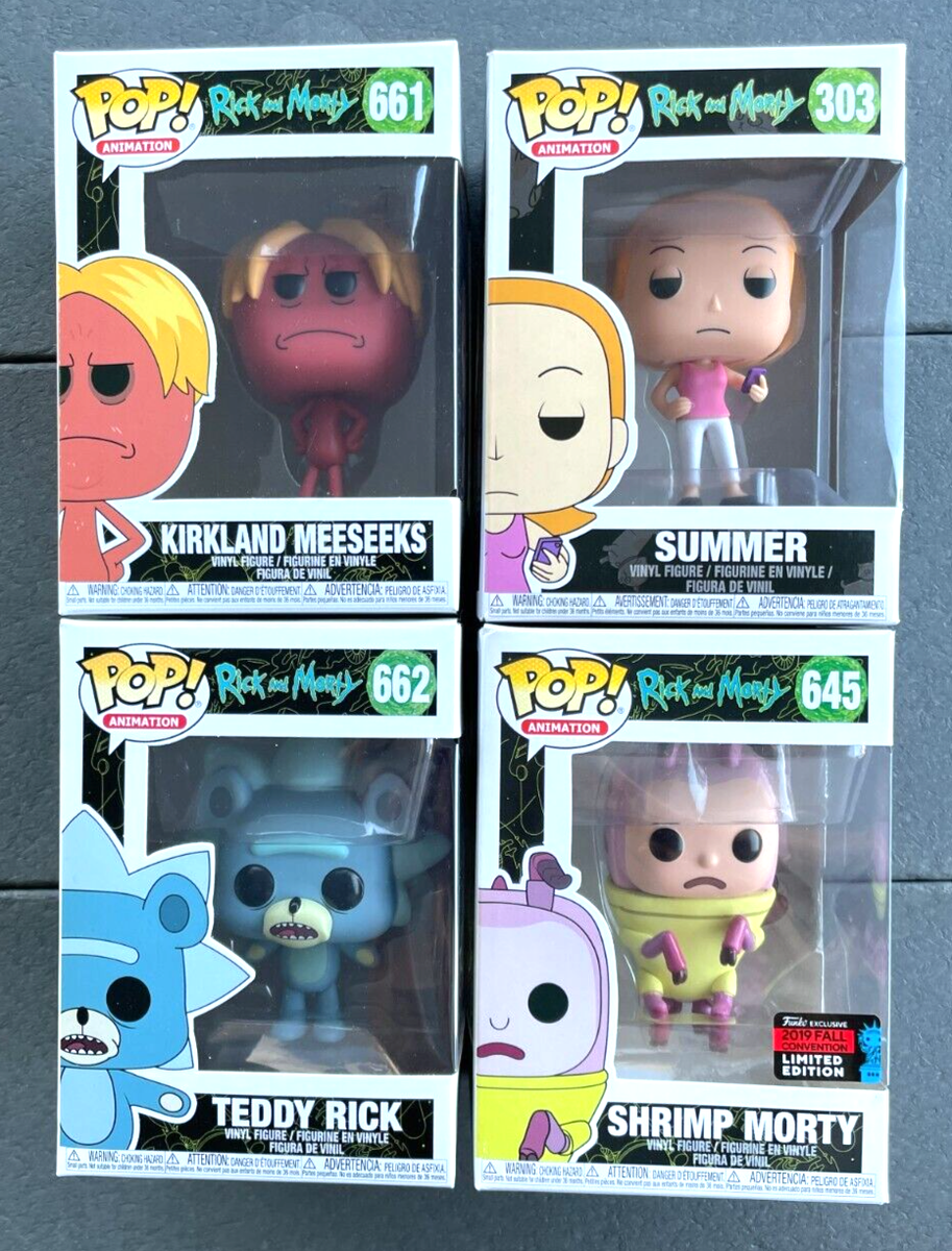 Funko POP Rick & Morty Vinyl Figure SET OF (4) - Meseeks, Summer
