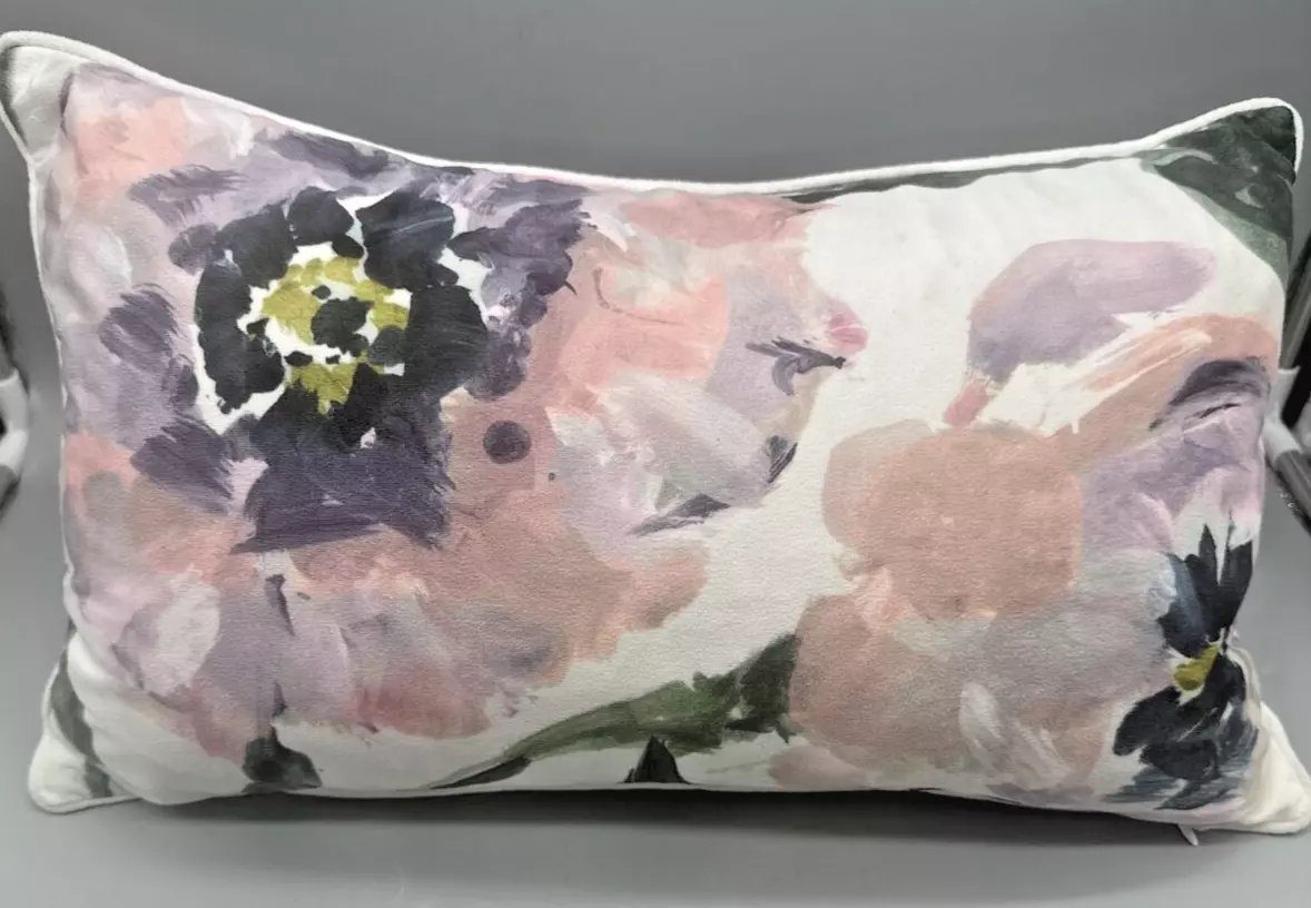 Watercolor Floral Throw Pillow 12