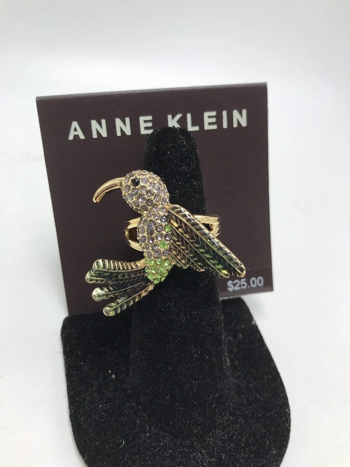 $25 Anne Klein Anillo Elástico Pájaro Tono Oro 49 Foto 2 de 4