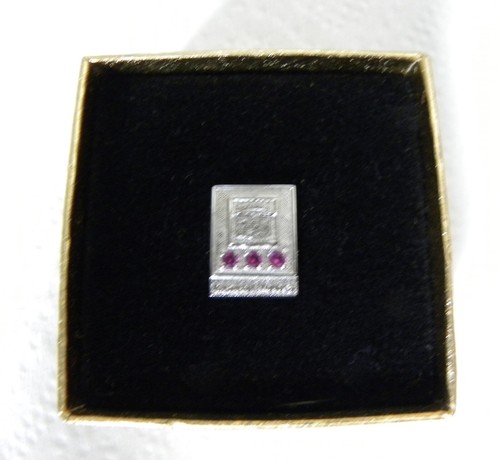Service Pin Ruby GM General Motors Ruby 1/10 10K Gold Employee Service Award Pin Tie Tac ...