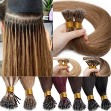 200g THICK Nano Ring Human Hair Extensions Nano Bead Micro Loop Link Cold Fusion