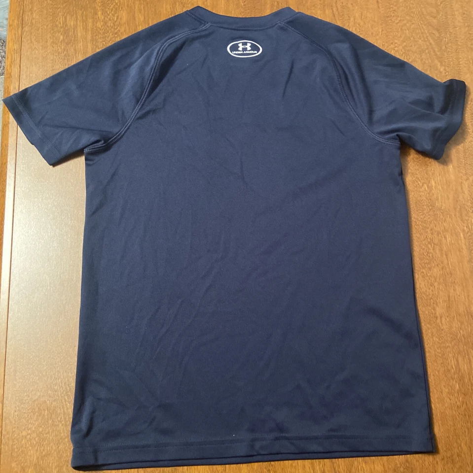 youth medium under armour Short Sleeve shirt Dark Black/Blue - Image 4 of 4