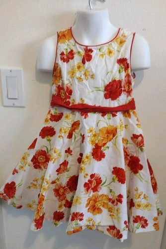 Maggie & Zoe Size 4T CLEARANCE Full Circle Floral Yellow & Pink Dress w/Netting