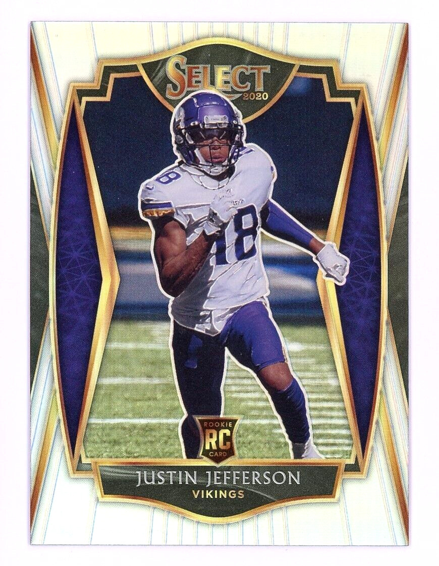 2020 Panini Select Premier Level Silver Prizm Justin Jefferson #161 Rookie RC
