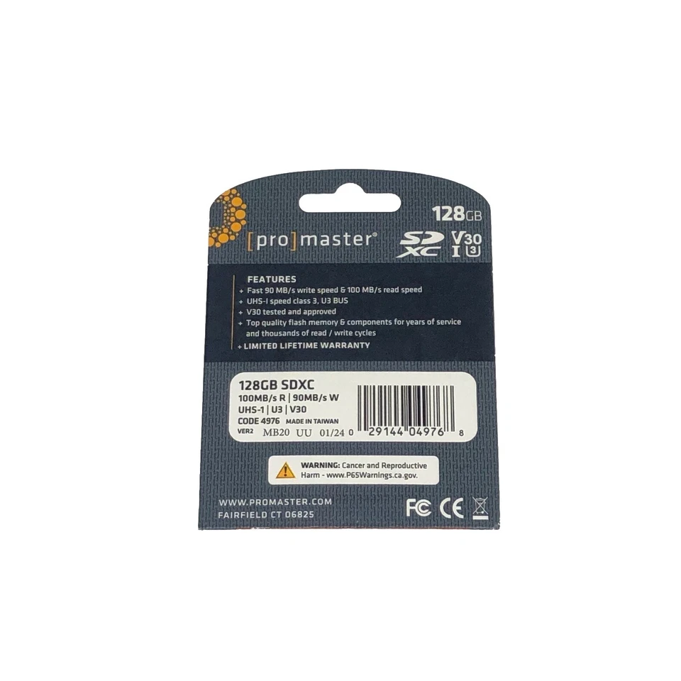 Promaster 128GB SDXC High Speed Advanced 667X Memory Card #4976 - Image 3 of 4