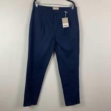 Everlane Pants Mens 33x32 Navy Straight Pleated Travel Golf Office Commute Chino