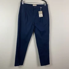 Everlane Pants Mens 33x32 Navy Straight Pleated Travel Golf Office Commute Chino
