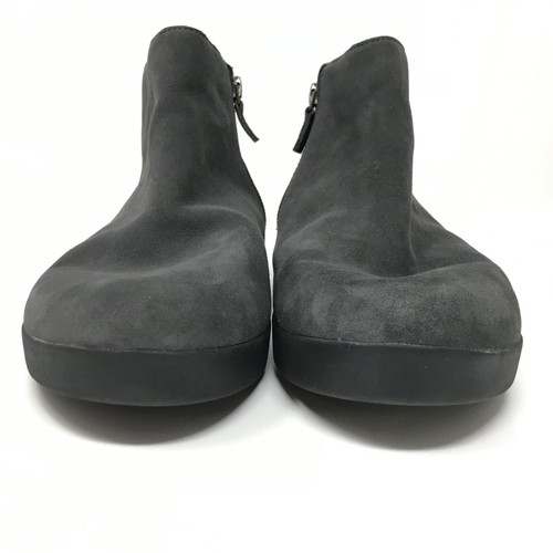 Fitflop Sumi Ankle Boots Booties Shoes Womens Size 8.5 Gray Suede Wedge Zip Up - 第 5/9 張圖片