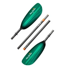 Aqua Bound Tango Fiberglass 4-Piece Kayak Paddle, Green Tide, 240cm