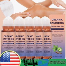 1~5pcs Organic Golden Castor Oil Roll-On With...