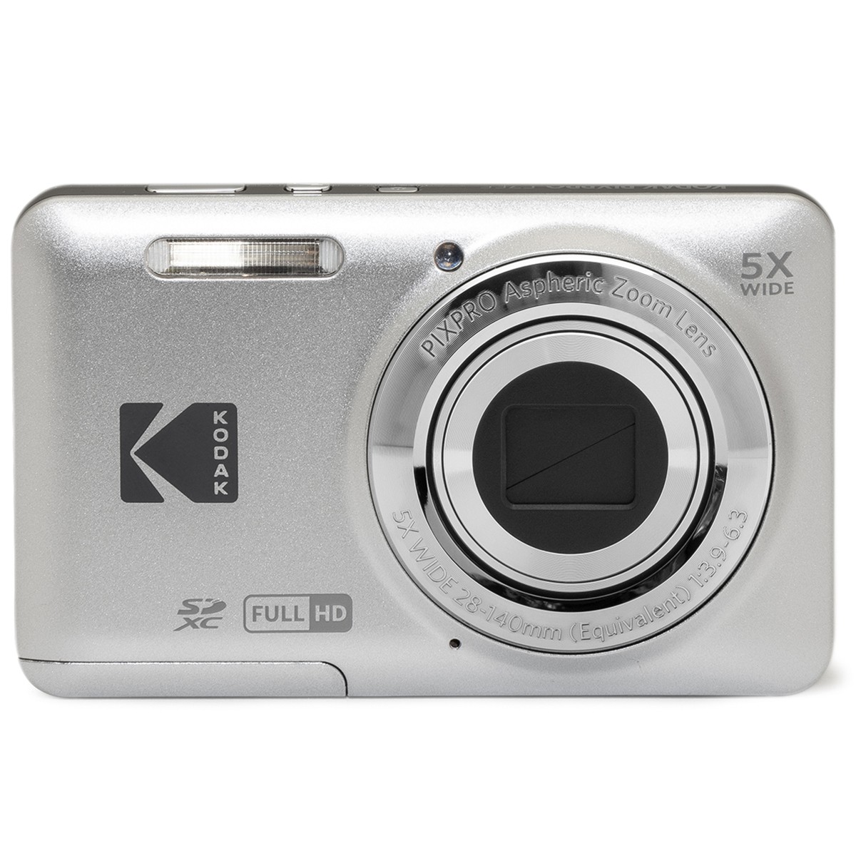 Kodak PIXPRO FZ55 Friendly Zoom Digital Camera, Silver, With SD