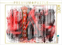 Calvendo Puzzle Chicago Downtown, State Street | 1000 Pieces, Finished Size 25.2