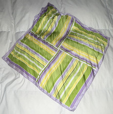 Women s Striped Square Scarf Headscarf Green ...
