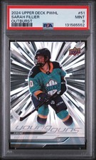 🔥PSA 9 SARAH FILLIER OUTBURST 24-25 UD PWHL Young Guns #51 NY Sirens 🚨
