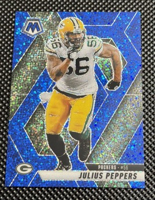 2025 Panini Mosaic Julius Peppers Blue Sparkle Prizm /96 #207 Packers HOF