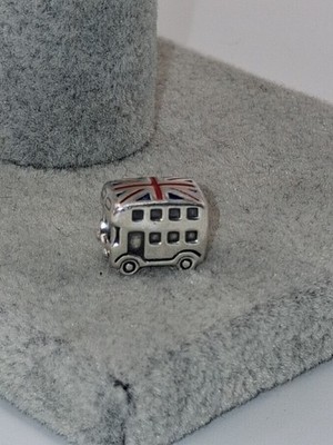 パンドラ ロンドン バス チャーム S925 ALE イギリス購入 Pandora Silver Great Britain Union Jack London Bus Charm 791049ER