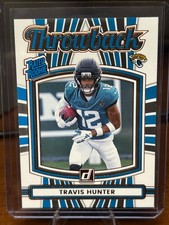2025 Panini Donruss Travis Hunter Throwback rookie football card