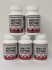 5 ~ Physician's Choice Digestive Enzymes ~ 60 Capsules Each ~ 05/2026