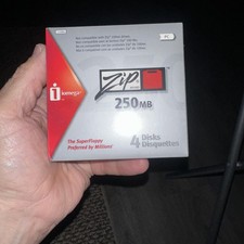 Pack de 4 disques 11066 neuf scellé marque iomega zip 250 Mo